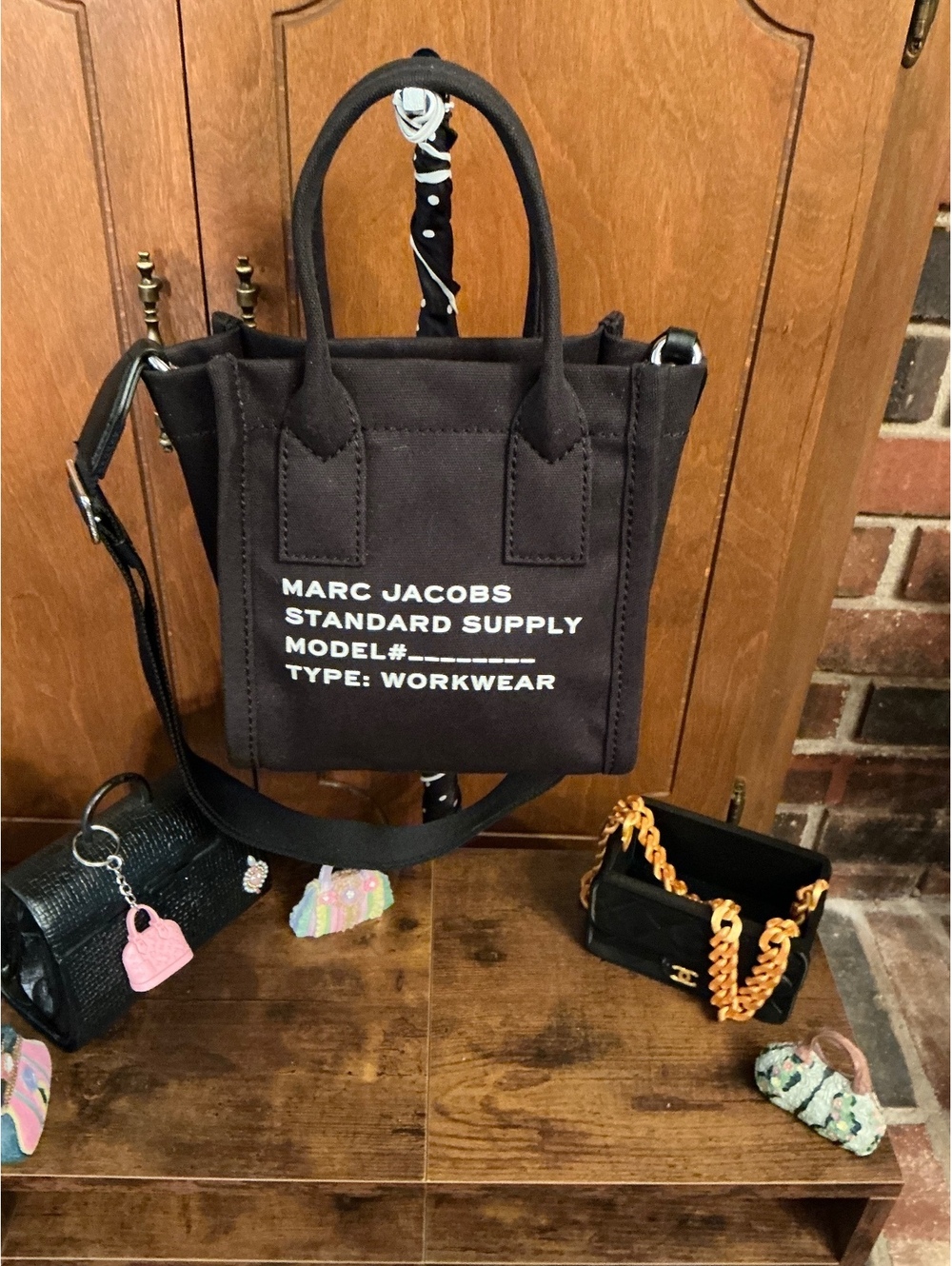 NWT Marc Jacobs Black Mini Canvas Tote - Picture 2 of 5